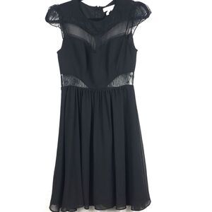 BCBG Black Mini Fit and Flare Dress Size 2